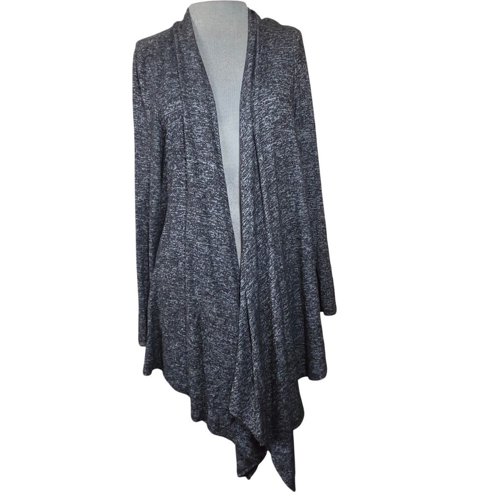 Gray Open Front Cardigan Sweater Size Large